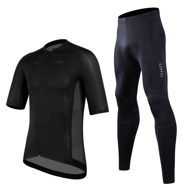 SPAKCT Men Cycling Jersey Pants Set Summer Gel Pad  Breathable Ropa Ciclismo - KiwisLove
