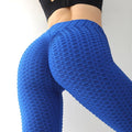 Women Bumps Style Yoga Pants Put Hip Fold Elastic High Waist Leggings Breathable - KiwisLove