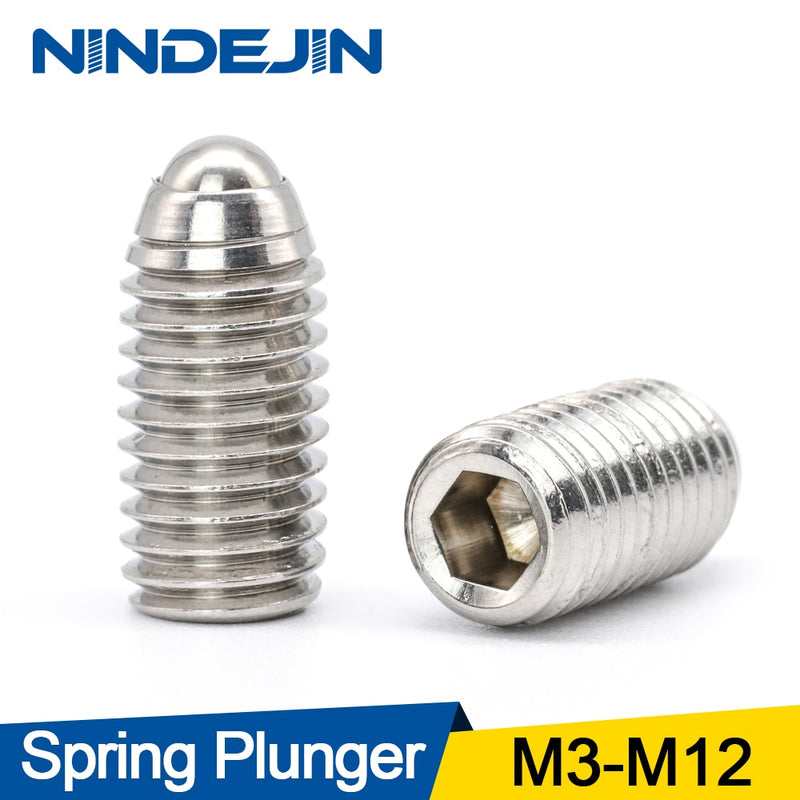 NINDEJIN  Hex Hexagon Socket Ball Domed Screw Metric Spring Plunger - KiwisLove