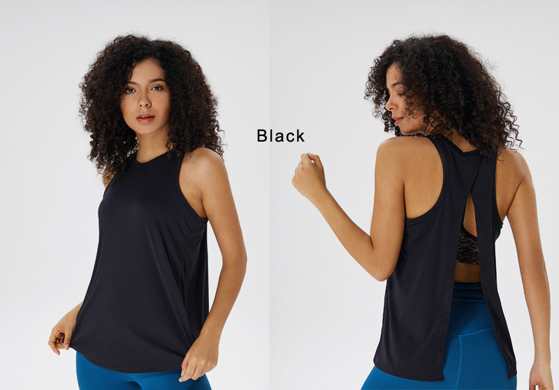 All Tied Up Women Yoga Top Tank Top Women Loose Shirt Workout Tops Workout - KiwisLove