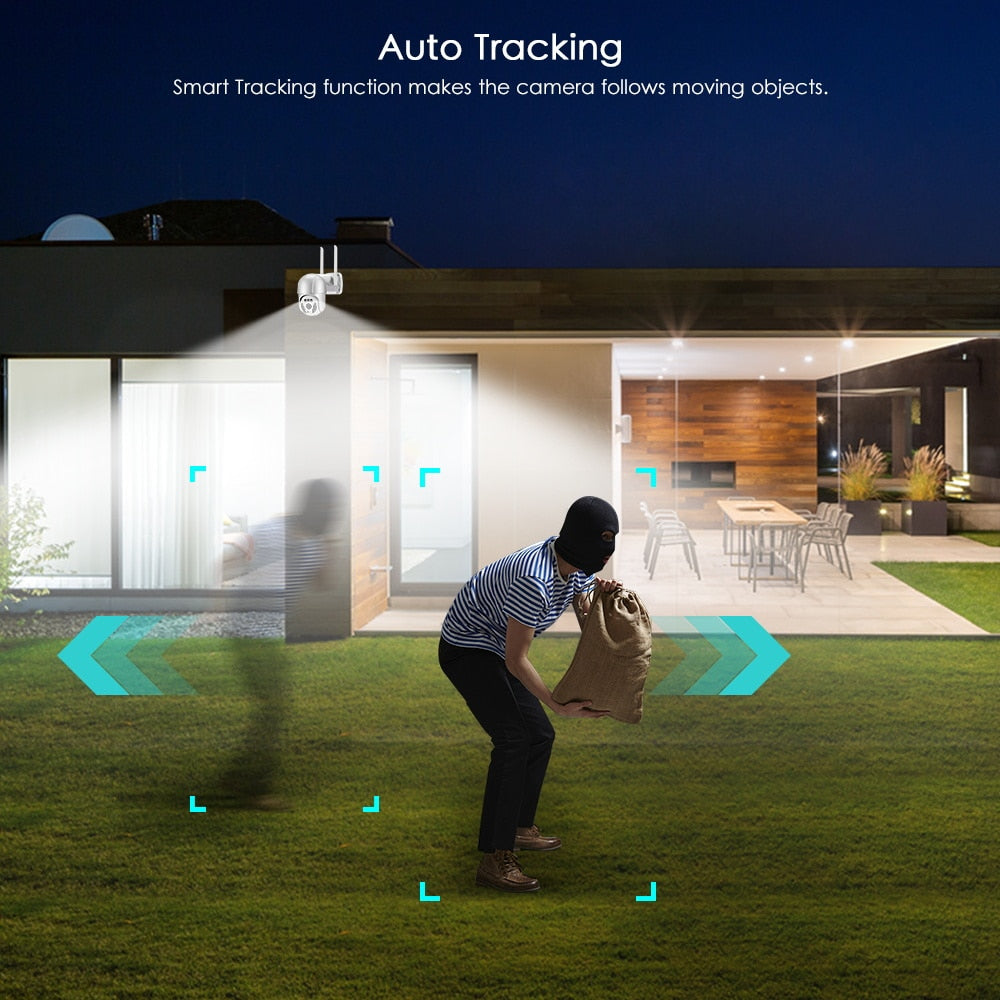 Wifi IP Camera Outdoor Ai Human Detection Auto Tracking PTZ - KiwisLove