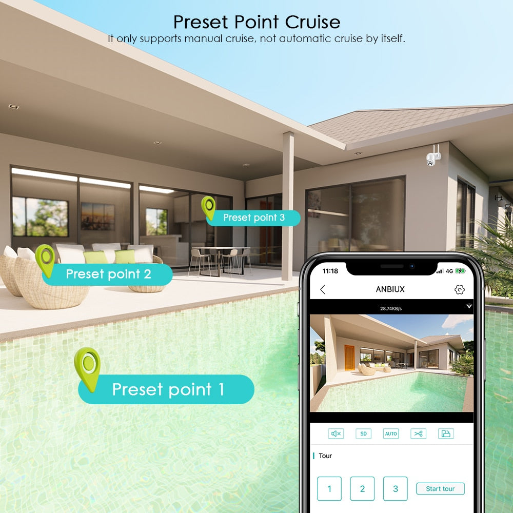 Wifi IP Camera Outdoor Ai Human Detection Auto Tracking PTZ - KiwisLove