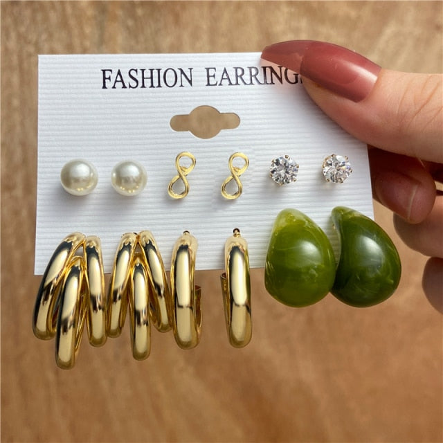 17KM Fashion Hoop Earrings Set For Women Girls - KiwisLove