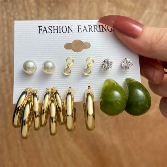 17KM Fashion Hoop Earrings Set For Women Girls - KiwisLove