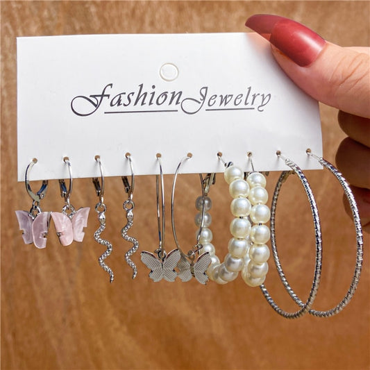 17KM Fashion Hoop Earrings Set For Women Girls - KiwisLove
