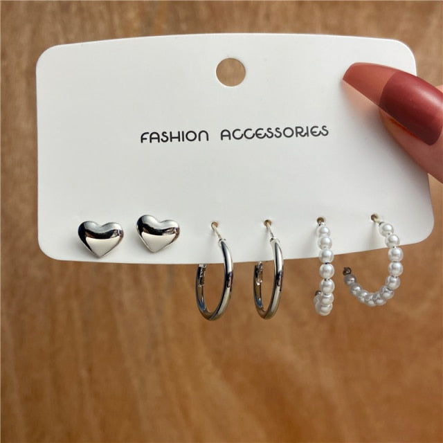 17KM Fashion Hoop Earrings Set For Women Girls - KiwisLove