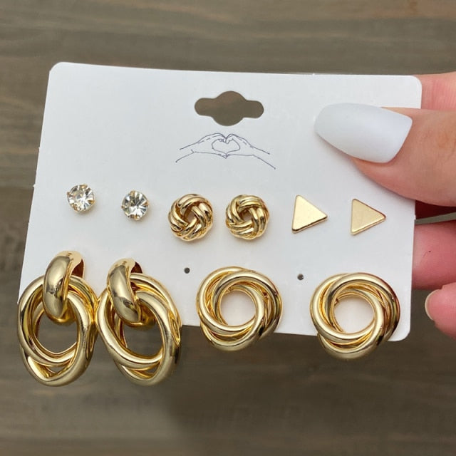 17KM Fashion Hoop Earrings Set For Women Girls - KiwisLove