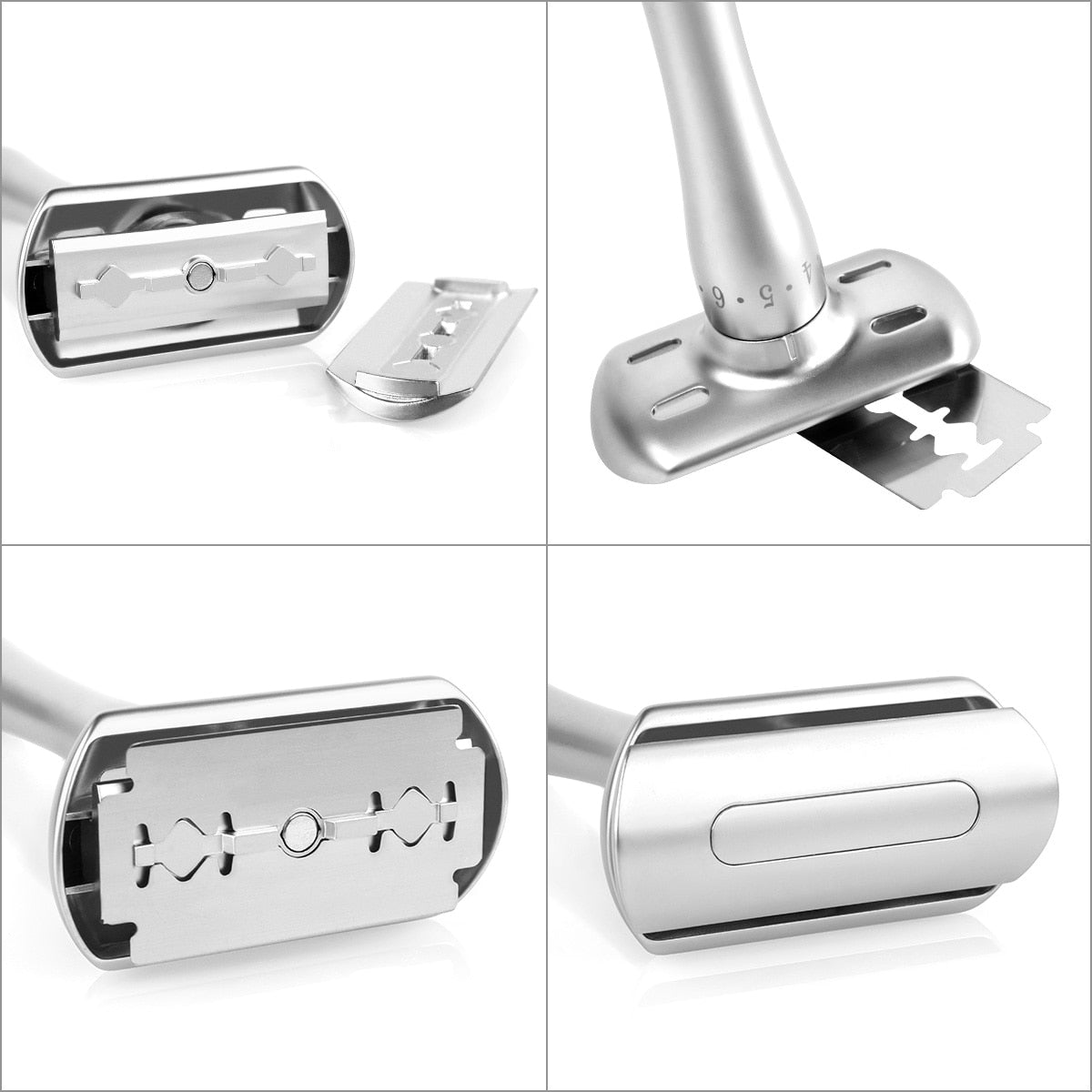 QShave Adjustable Razor with Magnetic Cover 1 Razor + 2  Holder+5 blades - KiwisLove