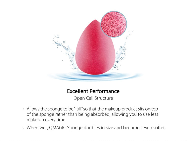 QMAGIC Makeup Foundation Puff Sponges Water Cosmetic Blending Powder Smooth - KiwisLove