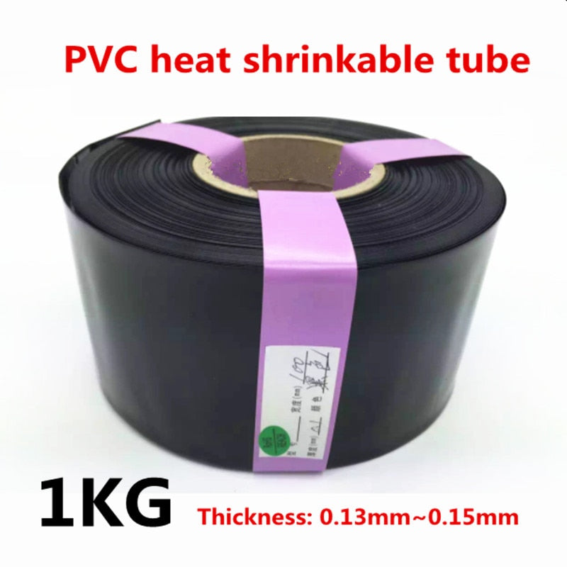 1KG PVC heat shrinkable tube battery holster shrink film black insulation - KiwisLove