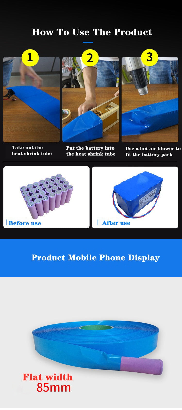 2 Meter PVC Heat Shrink Tubing Shrink Tube - KiwisLove