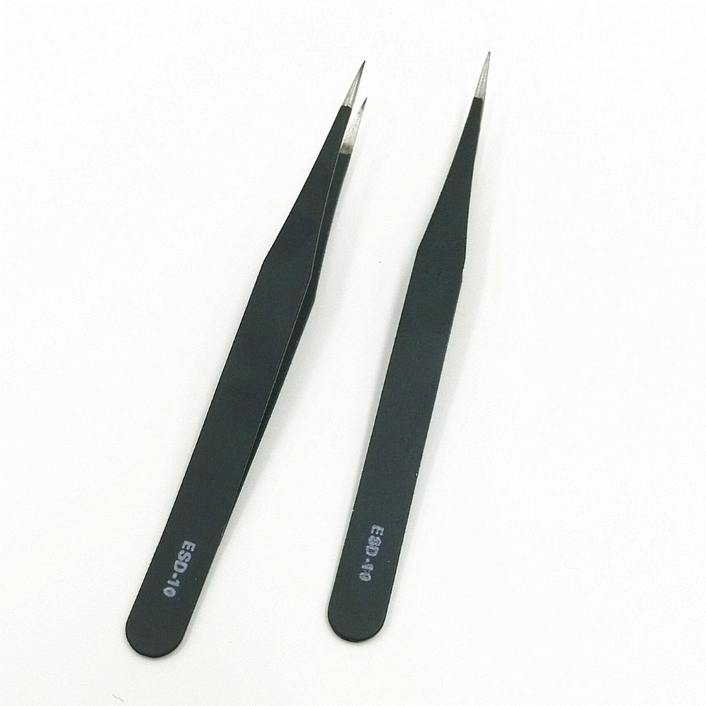 9pcs Anti-static ESD Tweezers Precision Stainless Steel Tweezers - KiwisLove