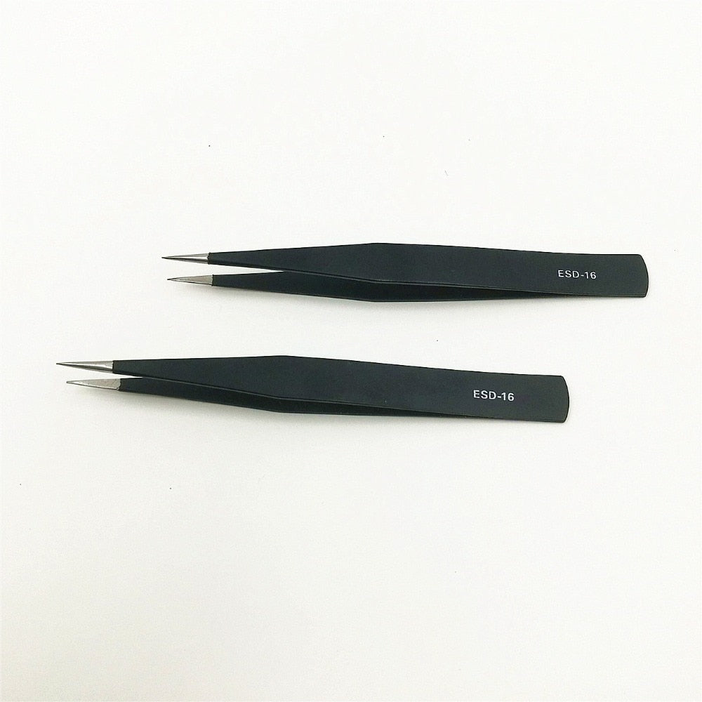 9pcs Anti-static ESD Tweezers Precision Stainless Steel Tweezers - KiwisLove