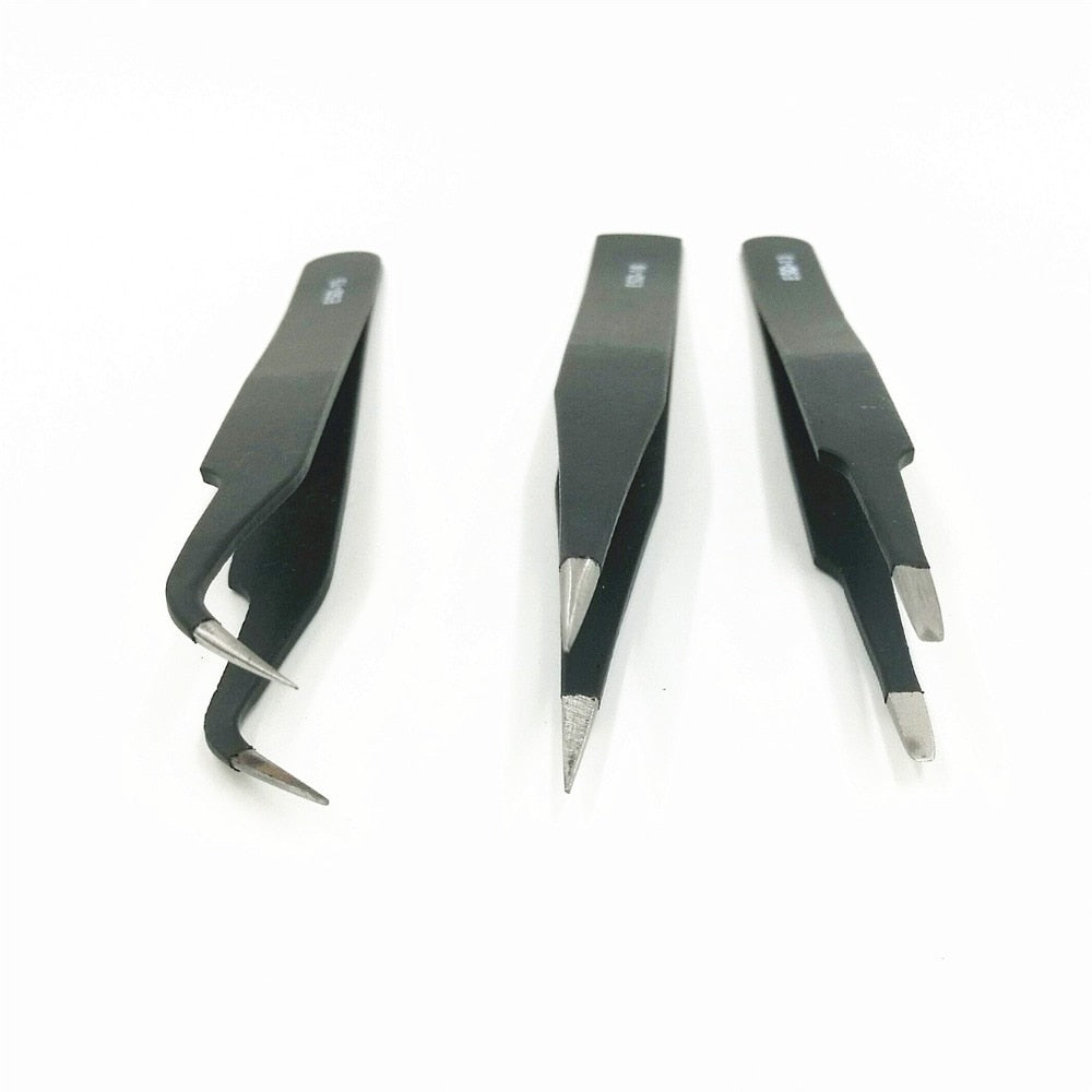 9pcs Anti-static ESD Tweezers Precision Stainless Steel Tweezers - KiwisLove