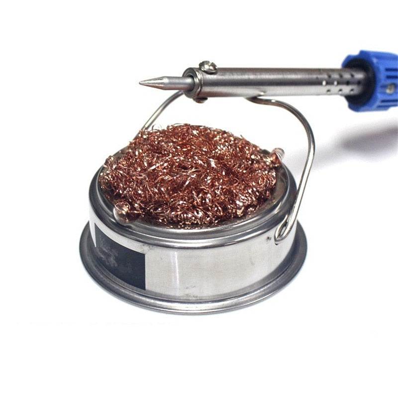 Clean ball + bracket Welding Soldering Solder Iron Tip Cleaner holder - KiwisLove