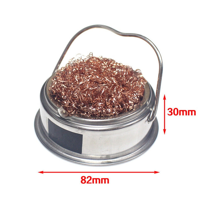 Clean ball + bracket Welding Soldering Solder Iron Tip Cleaner holder - KiwisLove