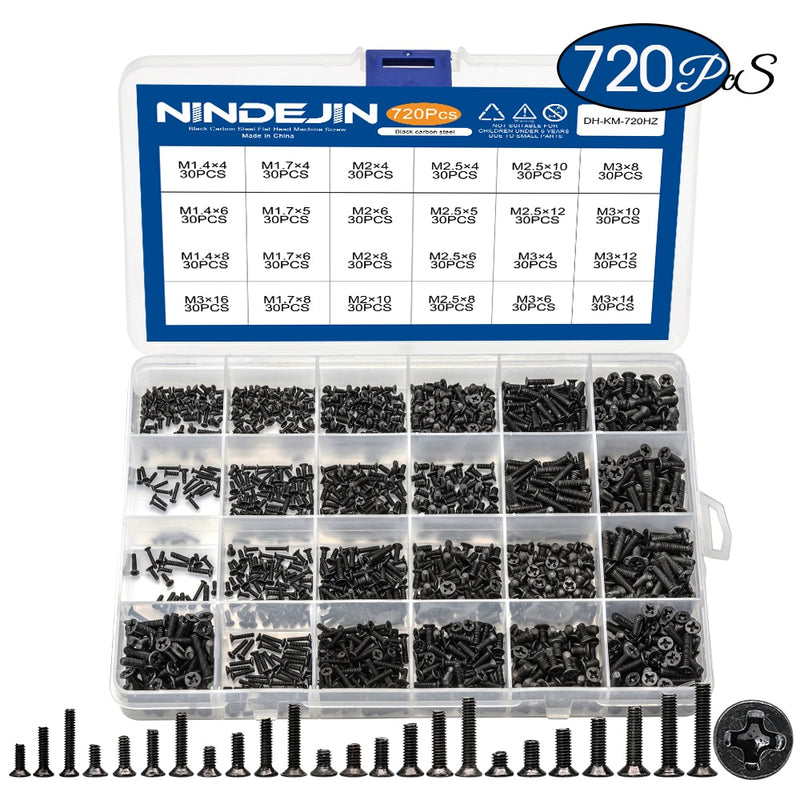 720pcs countersunk flat head phillips mini screw computer notebook laptop - KiwisLove