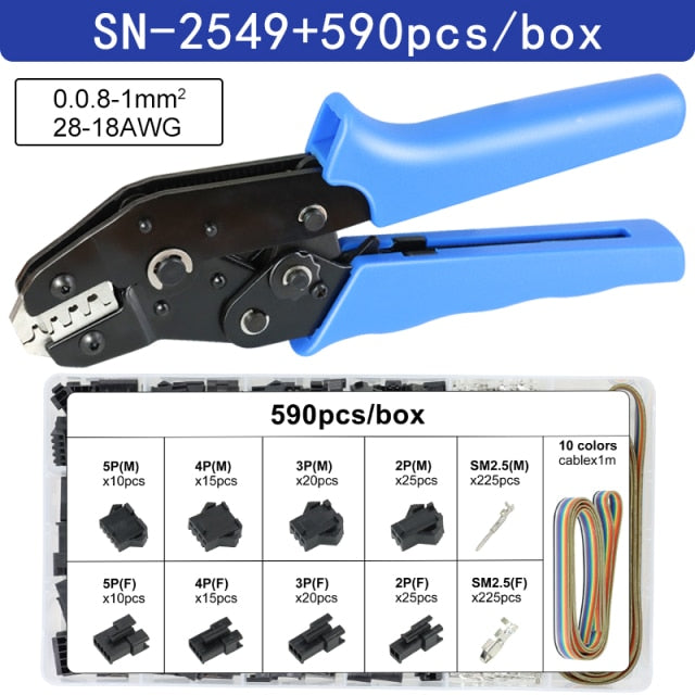 SN-48BS/2549 crimping pliers for tab 2.8 4.8 6.3 XH2.54 SM2.5 DuPont2.54 terminals Car connector wire electrician tools set - KiwisLove