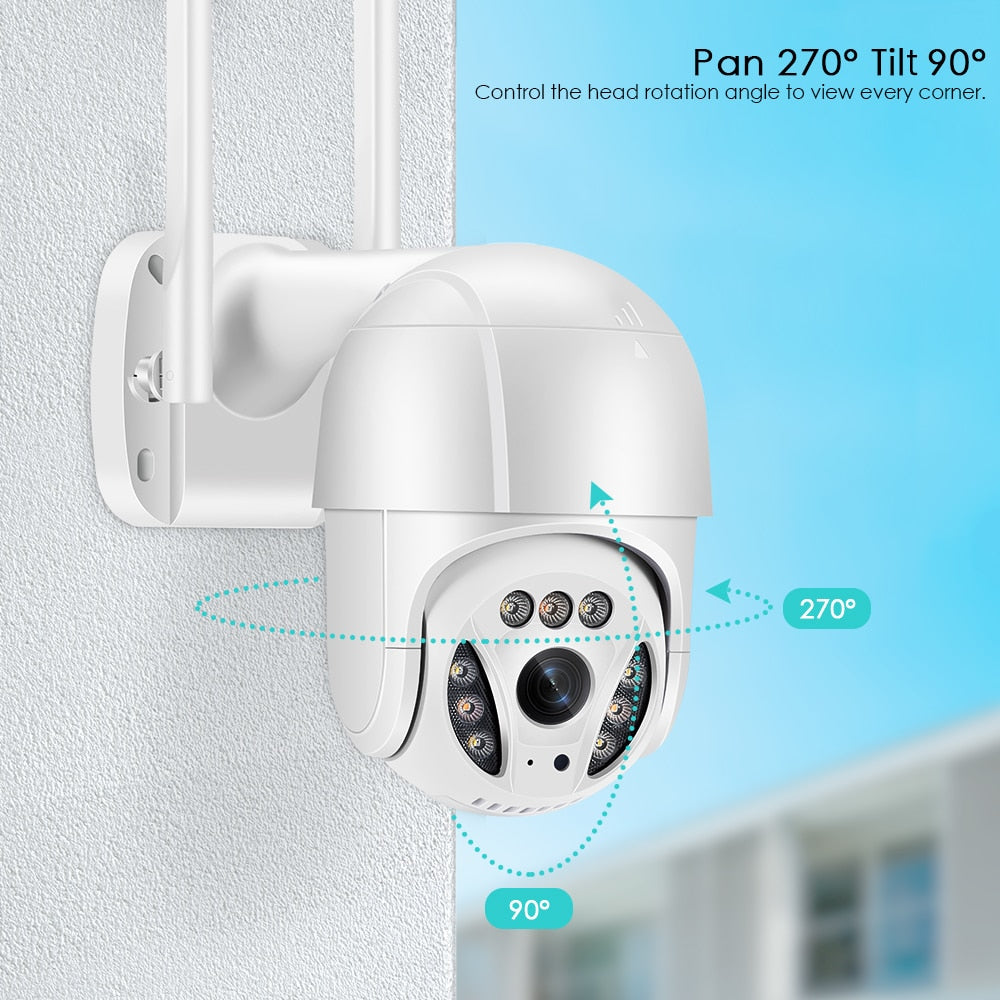 Wifi IP Camera Outdoor Ai Human Detection Auto Tracking PTZ - KiwisLove