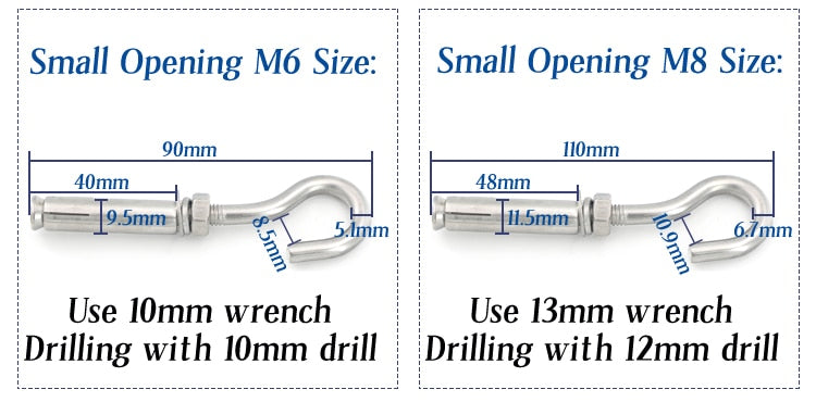 2 pcs Open Expansion Hook Concrete Anchor Bolt Spring  Sleeve Fastener - KiwisLove