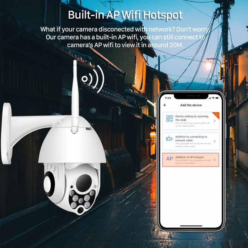 1080P PTZ IP Camera Wifi Outdoor Speed Dome Wireless Wifi  4X Digital Zoom 2MP Network CCTV Surveillance - KiwisLove