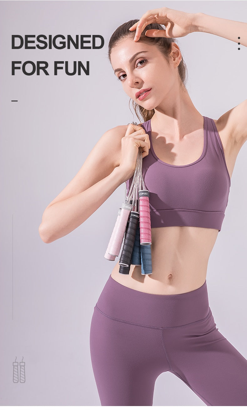 Adjustable Crossfit Jump Rope Skip Speed Weighted Jump Ropes - KiwisLove