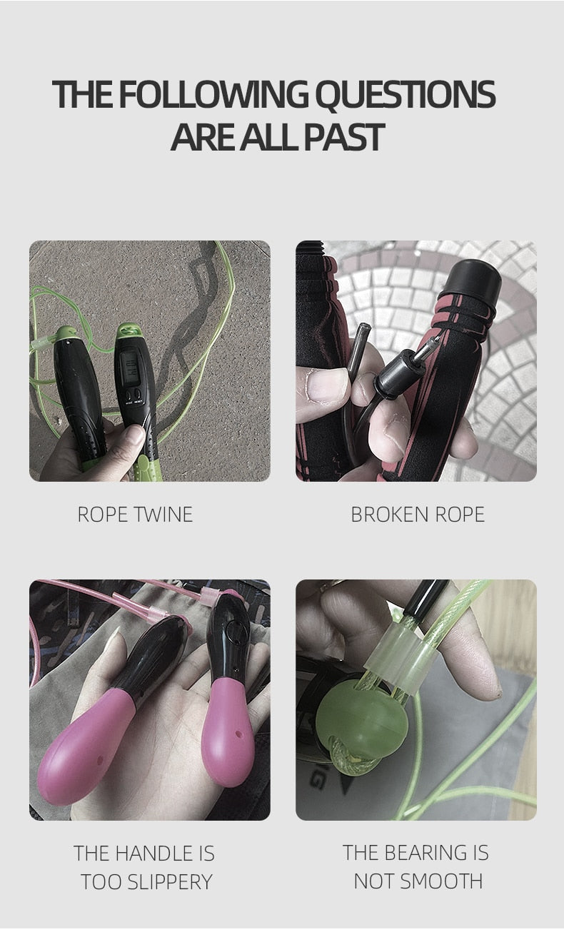 Adjustable Crossfit Jump Rope Skip Speed Weighted Jump Ropes - KiwisLove