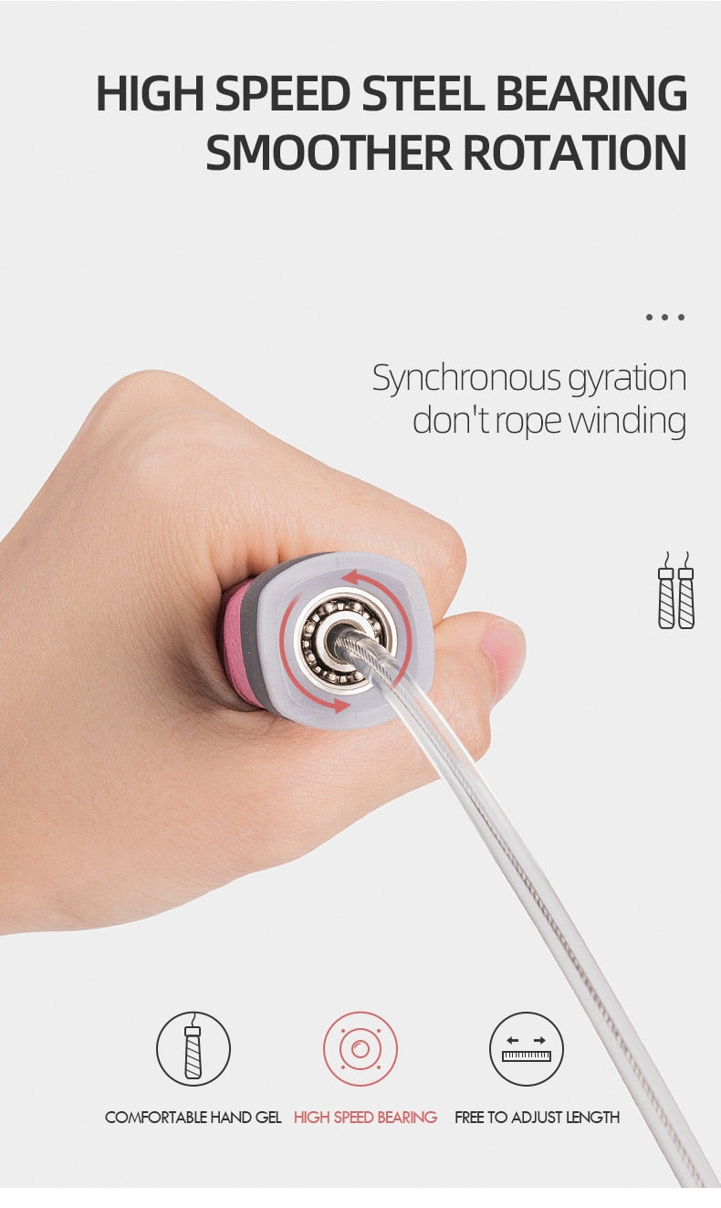 Adjustable Crossfit Jump Rope Skip Speed Weighted Jump Ropes - KiwisLove