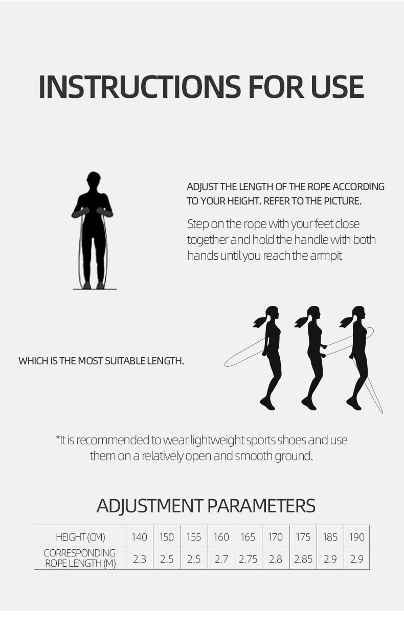 Adjustable Crossfit Jump Rope Skip Speed Weighted Jump Ropes - KiwisLove