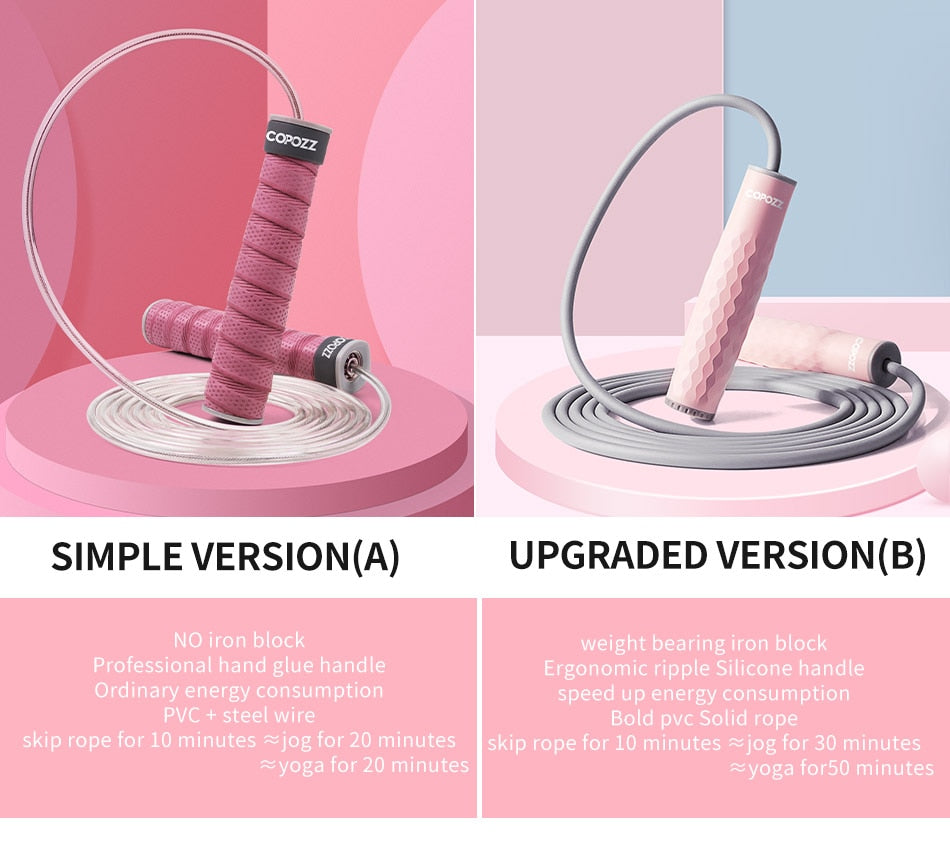 Adjustable Crossfit Jump Rope Skip Speed Weighted Jump Ropes - KiwisLove