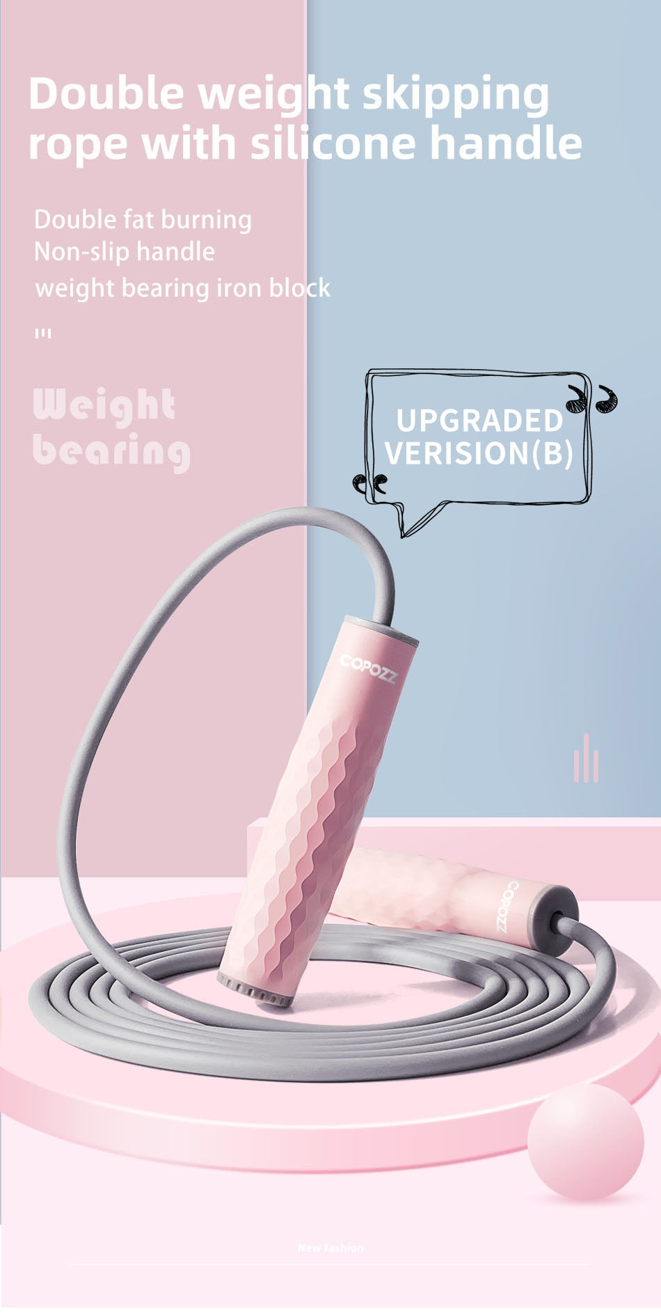 Adjustable Crossfit Jump Rope Skip Speed Weighted Jump Ropes - KiwisLove