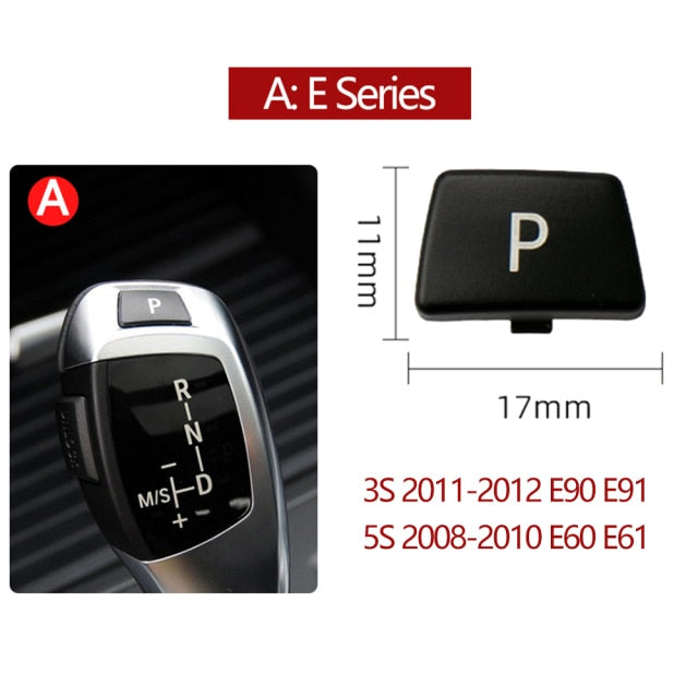 Gear Shift Knob Auto Parking P Button Cap BMW 3 5 7 X3 X4 X5 X6 Series E60 E90 F30 F10 F01 F02 F25 F26 G30 G11 G12 - KiwisLove