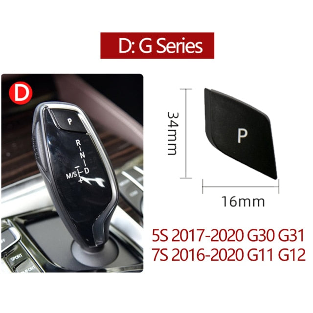 Gear Shift Knob Auto Parking P Button Cap BMW 3 5 7 X3 X4 X5 X6 Series E60 E90 F30 F10 F01 F02 F25 F26 G30 G11 G12 - KiwisLove