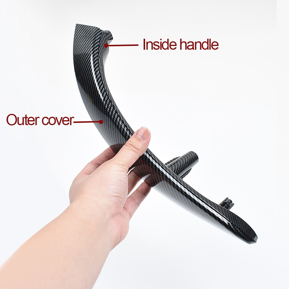 BMW Carbon Fiber Door Handle Inside Panel with Outer Cover - KiwisLove