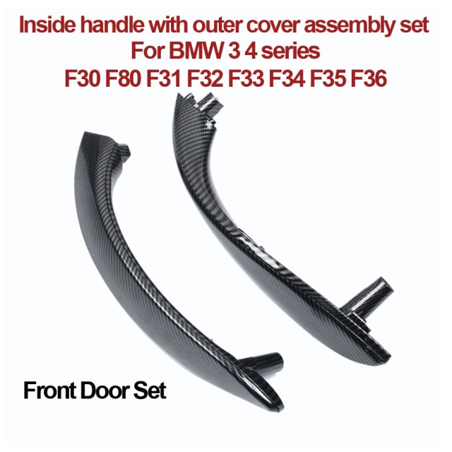 Carbon Fiber Door Handle with Cover BMW 3 3GT 4 F30 F80 F31 F32 F33 F34 F35 F36 - KiwisLove