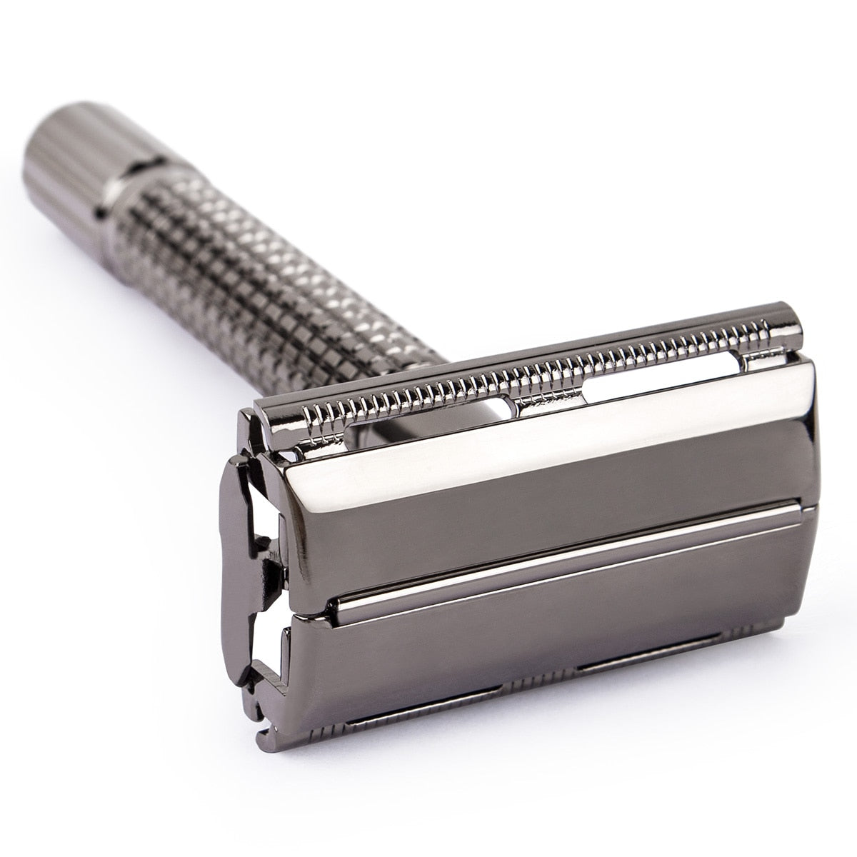 QSHAVE Short Handle Classic Safety Razor with 5 blades Gunblack Epilator - KiwisLove