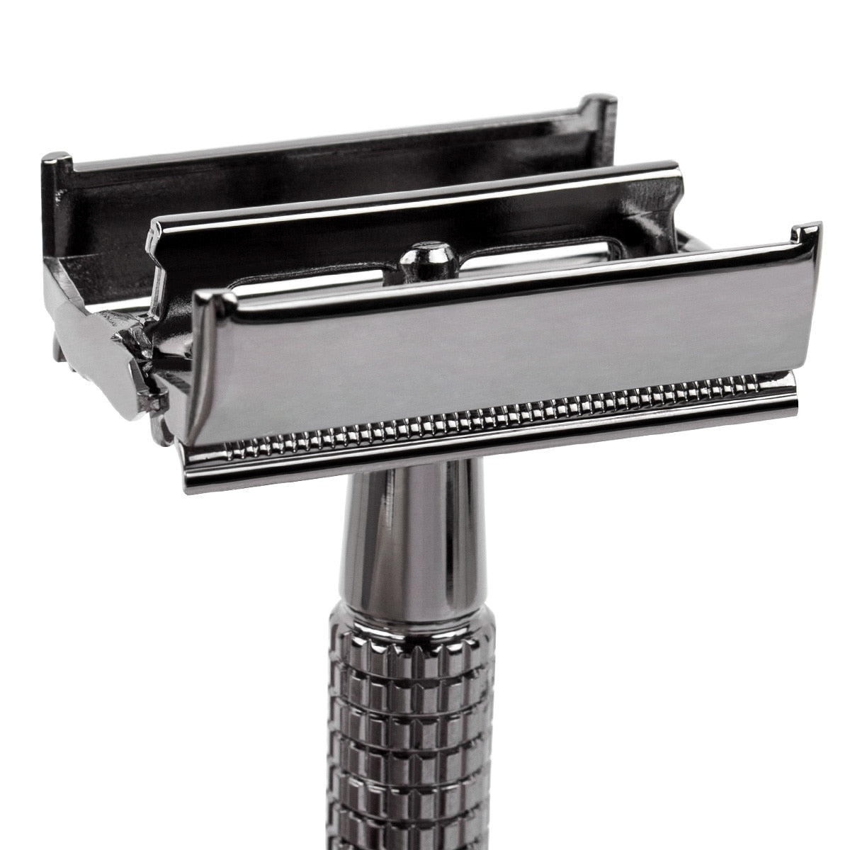 QSHAVE Short Handle Classic Safety Razor with 5 blades Gunblack Epilator - KiwisLove