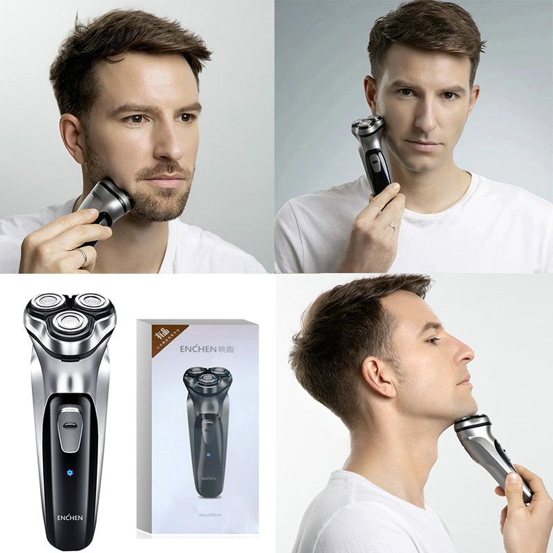 ENCHEN BlackStone Electric Shaver for Men USB Rechargeable Wet Dry Electric Razor with Pop-up Trimmer Cordless Beard Trimmer - KiwisLove