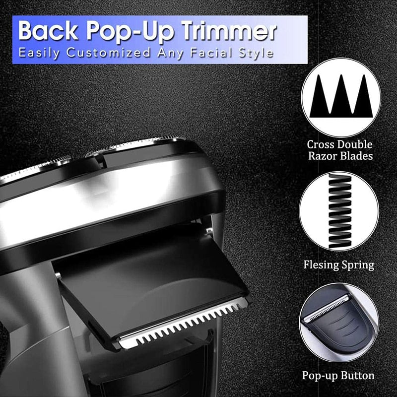 ENCHEN BlackStone Electric Shaver for Men USB Rechargeable Wet Dry Electric Razor with Pop-up Trimmer Cordless Beard Trimmer - KiwisLove