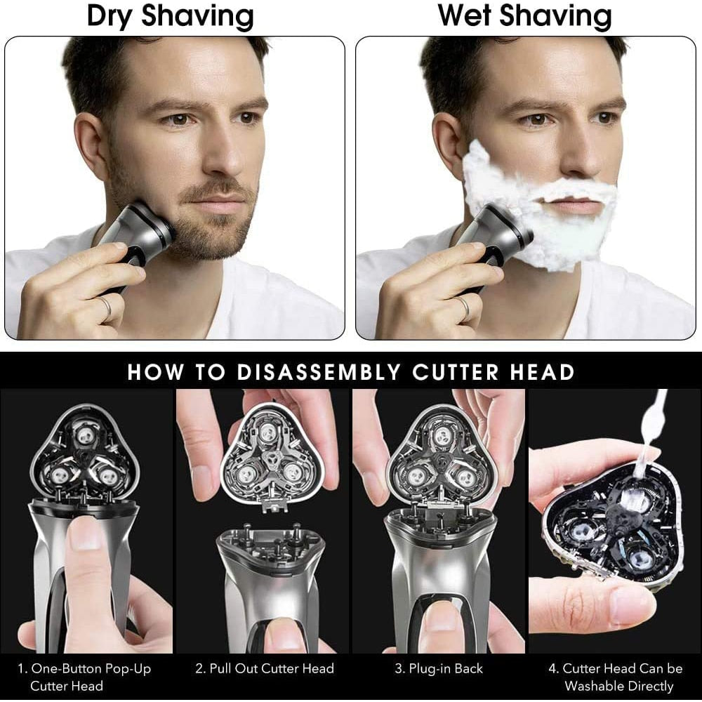 ENCHEN BlackStone Electric Shaver for Men USB Rechargeable Wet Dry Electric Razor with Pop-up Trimmer Cordless Beard Trimmer - KiwisLove