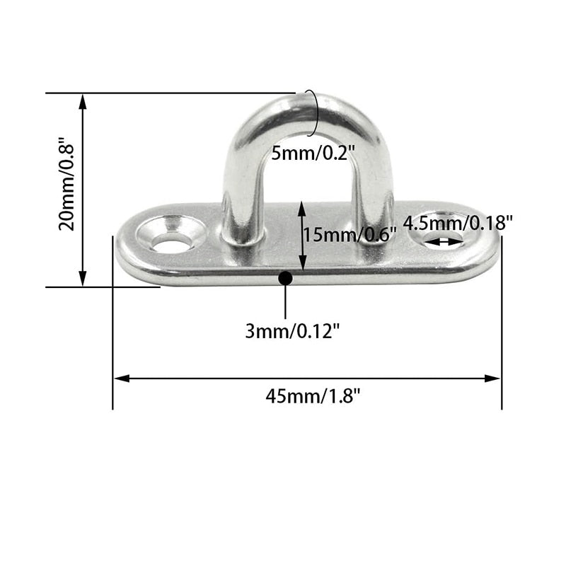 4pcs M5 Ceiling  Mount U Hook Anchor Hanger with Self-tapping Screws - KiwisLove