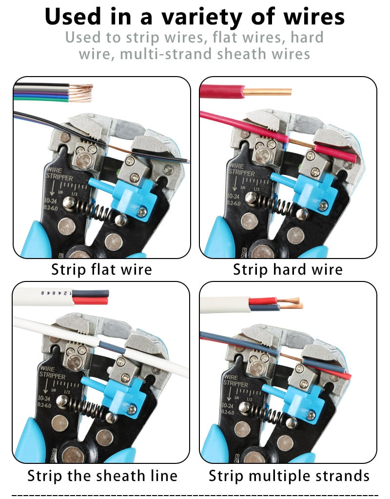 Crimper Cable Cutter Automatic Wire Stripper Multifunctional Stripping Tools - KiwisLove