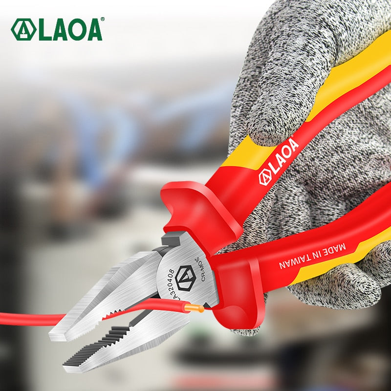 LAOA 1000V Insulating Pliers VDE Diagonal Cr-Mo Steel Wire Cutters - KiwisLove