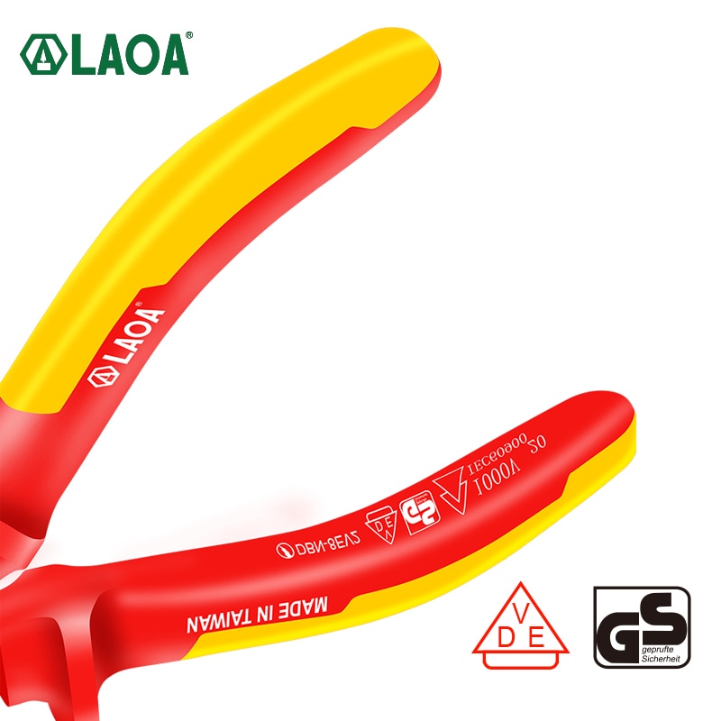 LAOA 1000V Insulating Pliers VDE Diagonal Cr-Mo Steel Wire Cutters - KiwisLove