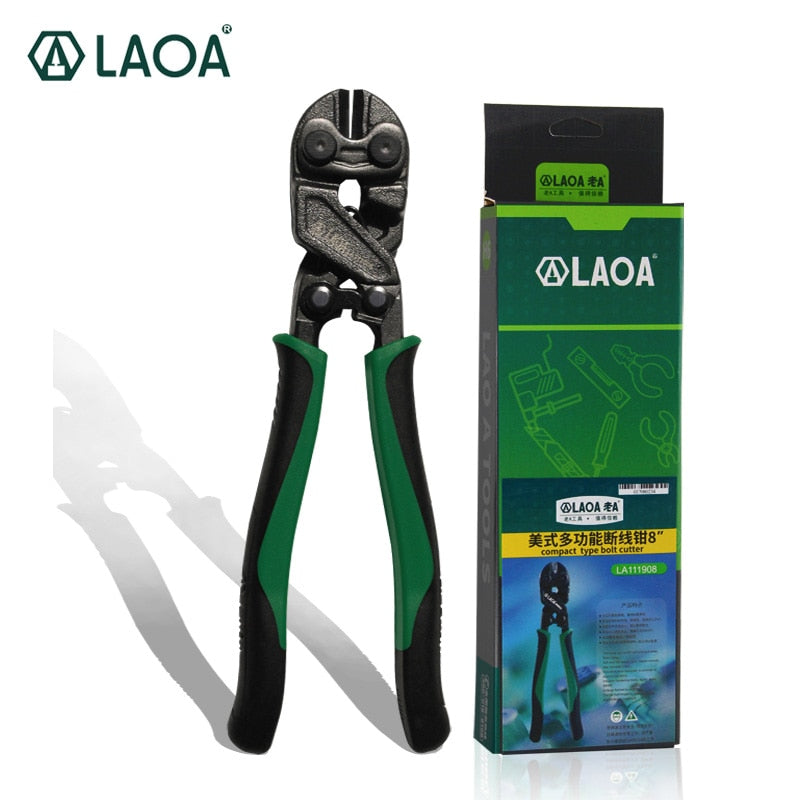 LAOA 8" Bolt Clipper Cr-Mo Steel Wire Cutters Labor Saving Wire Pliers Round Nose Scissors - KiwisLove