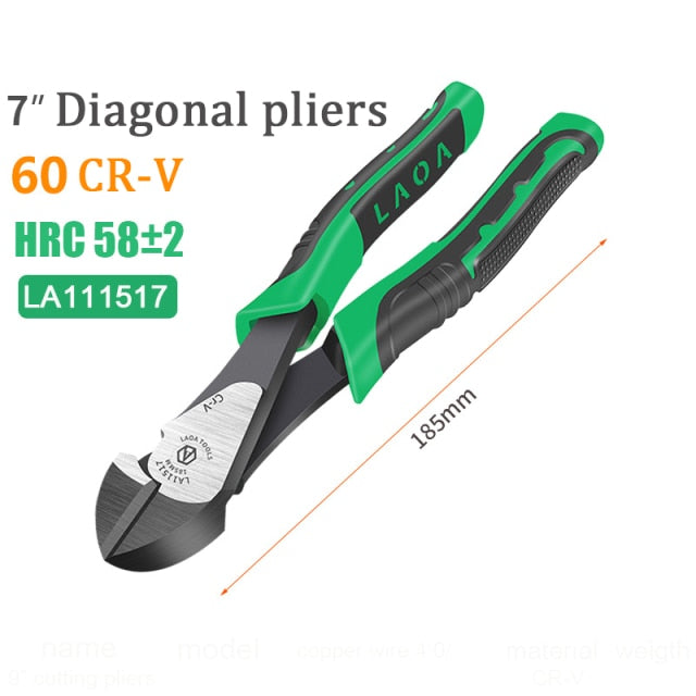 LAOA 9inch Industrial Cutting Pliers Save Effort Diagonal Pliers Electrician - KiwisLove