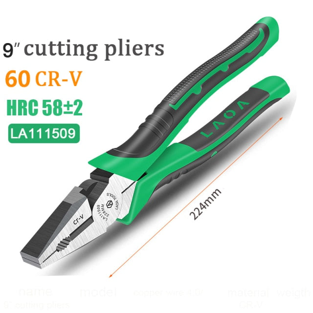 LAOA 9inch Industrial Cutting Pliers Save Effort Diagonal Pliers Electrician - KiwisLove