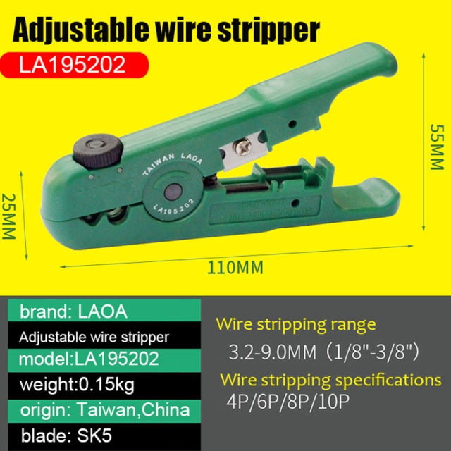 LAOA Multifunctional Wire Stripper Coaxial Cable Stripper Network Stripping Tool Electrical stripper tool - KiwisLove