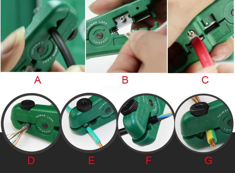 LAOA Multifunctional Wire Stripper Coaxial Cable Stripper Network Stripping Tool Electrical stripper tool - KiwisLove