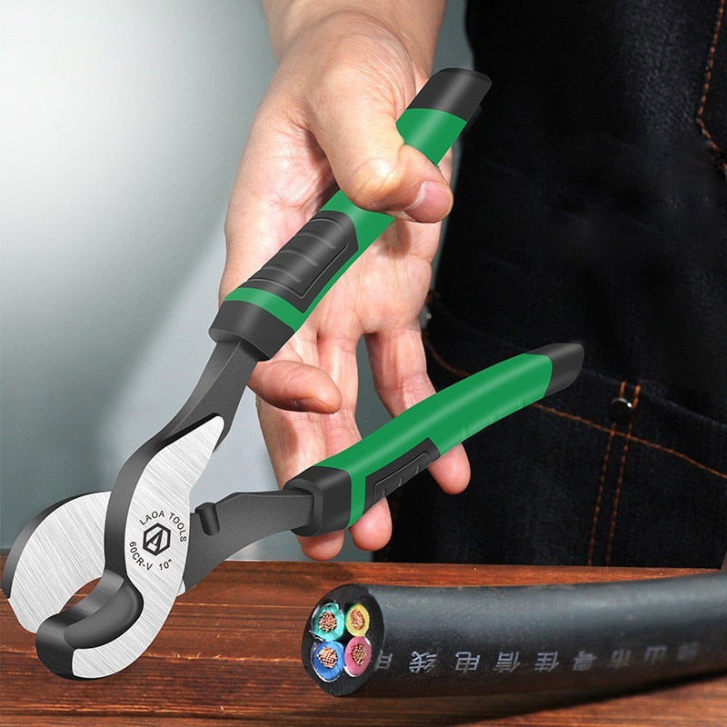 LAOA Multifunction Cable Cutter Wire Strippers CR-V Electrical Cutting Tool 6inch 8inch 10inch Cable Shear Pliers - KiwisLove